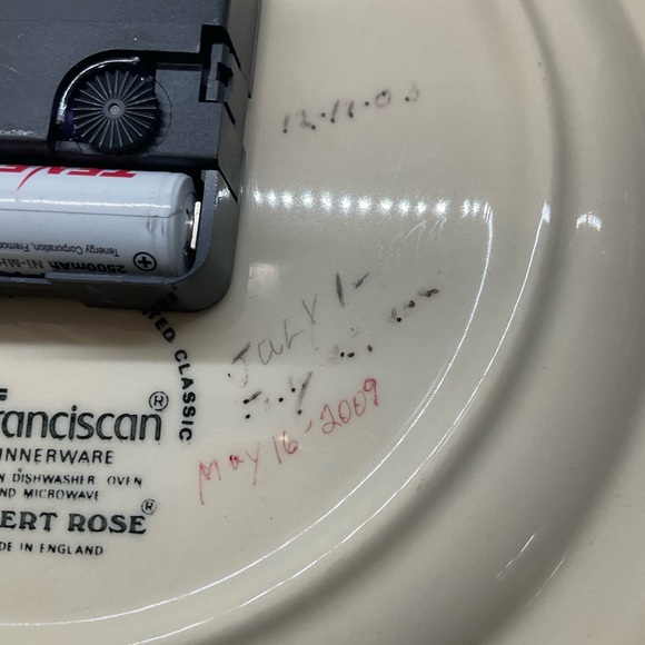 ❌⭕️SOLD❌⭕️VINTAGE FRANCISCAN DESERT ROSE WALL CLOCK HAND PAINTED CERAMIC - Picture 6 of 10